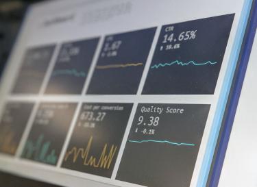 computer monitor displaying enerhy monitoring and learning software tools